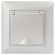 Б0053662 Розетка Intro Solo 4-203-06 с заземлением 2P+E Schuko с крышкой, 16А-250В, IP20, СУ, перламутр