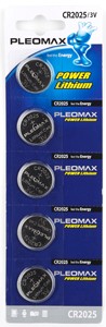 C0022143 Батарейки Pleomax CR2025-5BL Lithium (100/2000/66000)