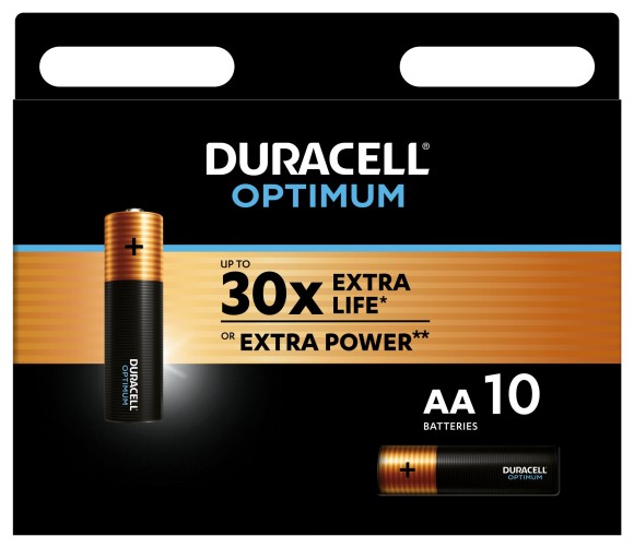 Батарейки Duracell 5014071 АА алкалиновые 1,5v 10 шт. LR6-10BL Optimum (10/80/16000)