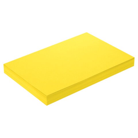 Бумага цветная ПЛОТНАЯ BRAUBERG, А4, 160 г/м2, 250л, желтая, интенсив, для печати,тво, 116674