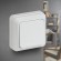 Б0053899 Выключатель Intro Quadro 2Э-101-01 одноклавишный 10А-250В, IP20, ОУ, без монтажной пластины, белый