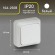 Б0053899 Выключатель Intro Quadro 2Э-101-01 одноклавишный 10А-250В, IP20, ОУ, без монтажной пластины, белый