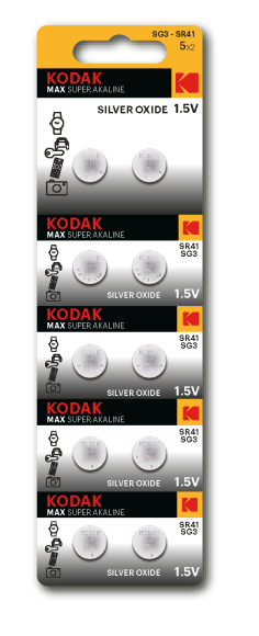 Батарейки Kodak SG3 (392) SR736, SR41 MAX Silver Oxid Button Cell (10/100/2000)