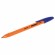 Ручка шариковая ОФИСМАГ "X-333 Orange", СИНЯЯ, корпус оранжевый, узел 1 мм, линия письма 0,5 мм, 143228