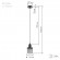 Светильник подвесной (подвес) ЭРА PL5 BK металл, E27, max 60W, высота плафона 170мм, подвеса 800мм, черный