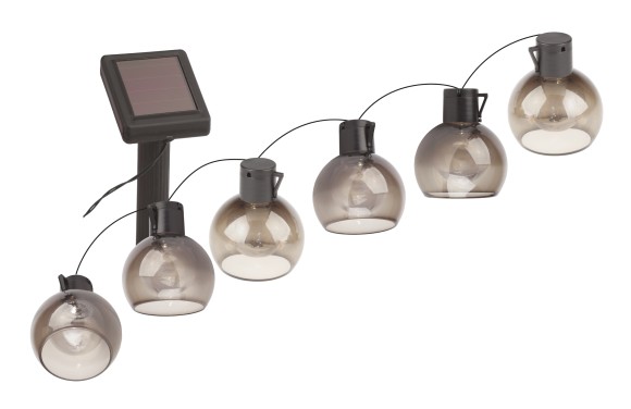 ERAGS08-06 Садовая гирлянда ЭРА ERAGS08-06 на солнечной батарее теплый свет 10 LED 3,8 м