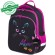 Ранец BRAUBERG QUADRO, 3 отделения, с брелоком, "Black cat", 37х28х18 см, 271358