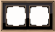 Рамка на 2 поста (золото/черный) WL17-Frame-02