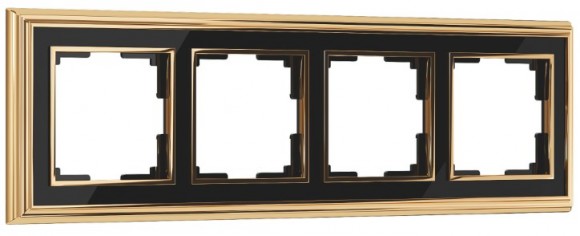 Рамка на 4 поста (бронза/черный) WL17-Frame-04