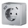 W5071706 Розетка с заземлением, шторками и USB тип A+C Gallant (серебряный) W5071706