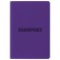 Обложка для паспорта, мягкий полиуретан, "PASSPORT", фиолетовая, STAFF, 237608