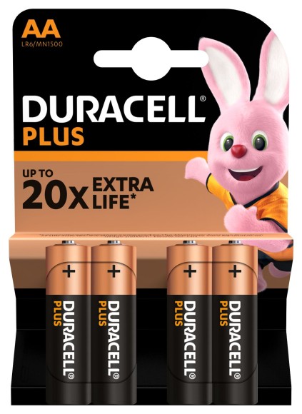 Б0056030 Батарейки Duracell 5014212 АА алкалиновые 1,5v 4 шт. LR6-4BL PLUS (4/80/18240)