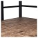 Стол на металлокаркасе BRABIX "LOFT CD-005", 1200х520х1200 мм, 3 полки, цвет морёный дуб, 641221