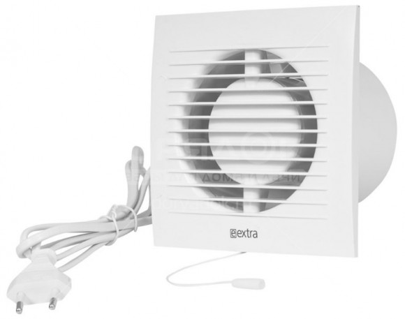 Вентилятор вытяжной Е-extra EE100WP с выключателем, 100 мм, 15 Вт, 100 куб.м/ч