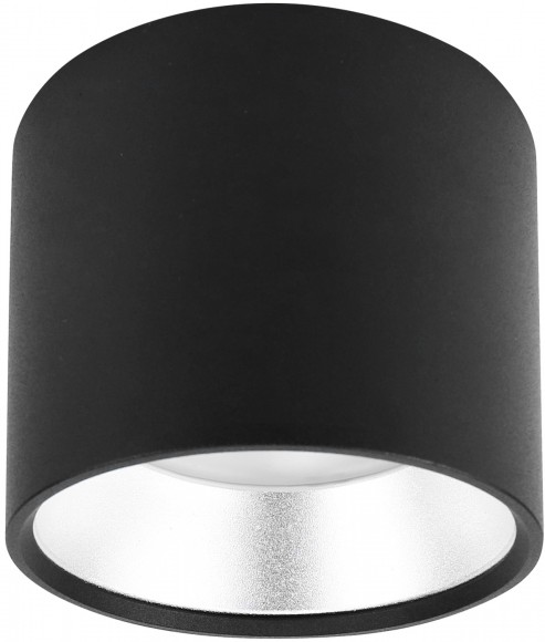 Б0048540 OL8 GX53 BK/SL Подсветка ЭРА Накладной под лампу Gx53, алюминий, цвет черный+серебро (40/800)