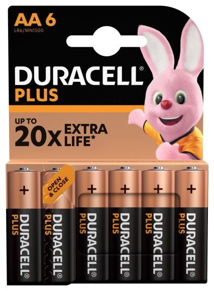Б0056032 Батарейки Duracell 5014214 АА алкалиновые 1,5v 6 шт. LR6-6BL PLUS (6/60/16320)