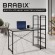 Стол на металлокаркасе BRABIX "LOFT CD-005", 1200х520х1200 мм, 3 полки, цвет дуб антик, 641222