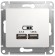 Розетка USB двойная для зарядки, Schneider Electric Glossa белый GSL000133