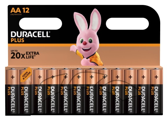 Б0056034 Батарейки Duracell 5014216 АА алкалиновые 1,5v 12 шт. LR6-12BL PLUS (12/144/14688)