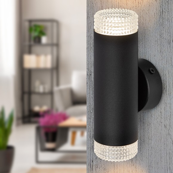WL50 BK/TR Светильник настенный ЭРА WL50 BK/TR 2*GU10 2*12Вт IP20 черный, прозрачный