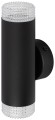 WL50 BK/TR Светильник настенный ЭРА WL50 BK/TR 2*GU10 2*12Вт IP20 черный, прозрачный