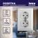 Б0043333 4-205-01 Intro Розетка 2X2P+E Schuko, 16А-250В, СУ, Solo, белый (10/100/1400)