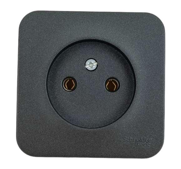 Schneider electric BLANCA РОЗЕТКА б/з без штор. ИЗОЛ.ПЛ., 16А, 250В, АНТРАЦИТ BLNRA000116