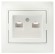 Б0053988 Розетка Intro Plano 1-304-06 информационная двойная 2xRJ45, IP20, СУ, перламутр