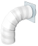 Воздуховод гибкий ПВХ AFS VINYLAFS WHITE (127/10м)