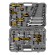 Набор инструментов, 1/2", 1/4", CrV, S2, пластиковый кейс, 122 предмета Denzel