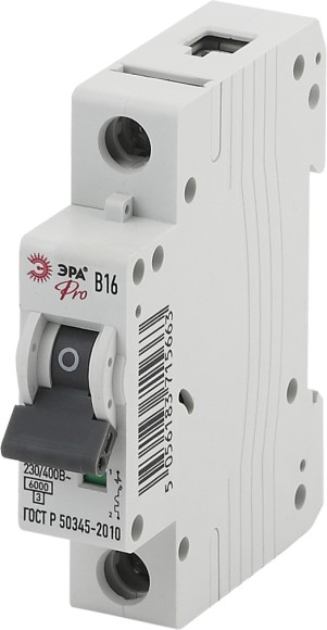 Б0031832 Автоматический выключатель ЭРА PRO NO-901-60 ВА47-63 1P 16А кривая B 6кА