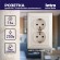 Б0053675 Розетка Intro Solo 4-205-02 с заземлением двойная 2X2P+E Schuko, 16А-250В, IP20, СУ, слоновая кость