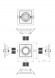 Светильник карданный встраиваемый ЭРА SKD-11-36-40K-W09 9Вт 4000К 810Лм 130х130х100мм алюминий