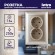 Б0043336 4-205-04 Intro Розетка 2X2P+E Schuko, 16А-250В, СУ, Solo, шампань (10/100/800)