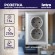 Б0053664 Розетка Intro Solo 4-205-03 с заземлением двойная 2X2P+E Schuko, 16А-250В, IP20, СУ, алюминий