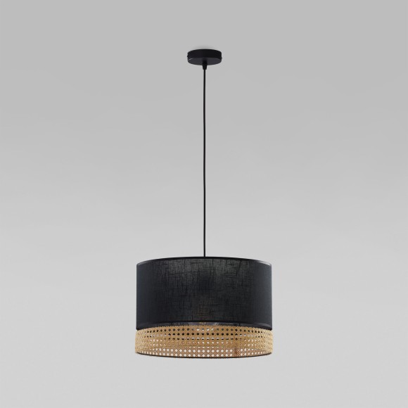 Подвесной светильник с тканевым абажуром 6543 Paglia Black