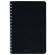Тетрадь А5 (148x218 мм), BRAUBERG "Office PRO", гибкая, под кожу, гребень, 80 л., черная, 111046