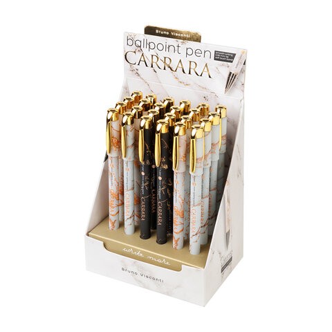 Ручка шариковая BRUNO VISCONTI "Carrara", СИНЯЯ, корпус ассорти, линия 0,36 мм, 20-0204/61