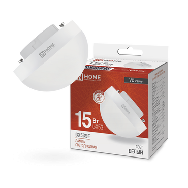 4690612054599 Лампа сд LED-GX53SF-VC 15Вт 230В 4000K 1500Лм IN HOME