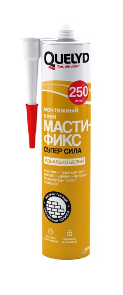 50010083 Жидкие гвозди QUELYD 50010083 Мастификс Супер Сила белый картридж 280 мл.