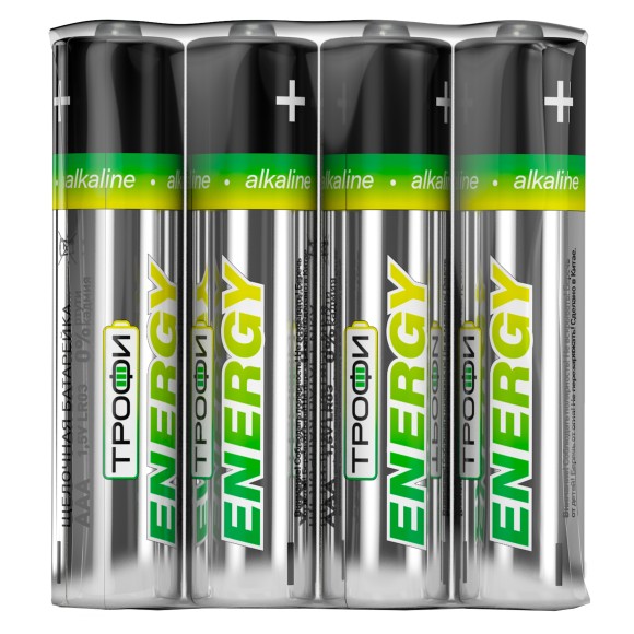Б0017041 Батарейки Трофи LR03-4S ENERGY Alkaline (60/960/46080)