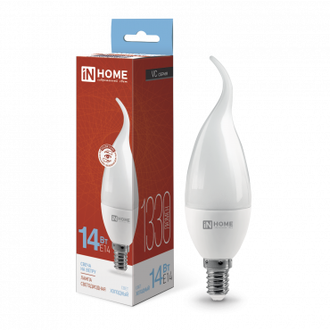 4690612054384 Лампа сд LED-СВЕЧА НА ВЕТРУ-VC 14Вт 230В E14 6500K 1330Лм IN HOME
