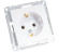 Розетка с заземлением Schneider Electric Atlas Design 16А, жемчуг ATN000443