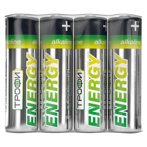 Б0017042 Батарейки Трофи LR6-4S ENERGY Alkaline (60/720/21600)