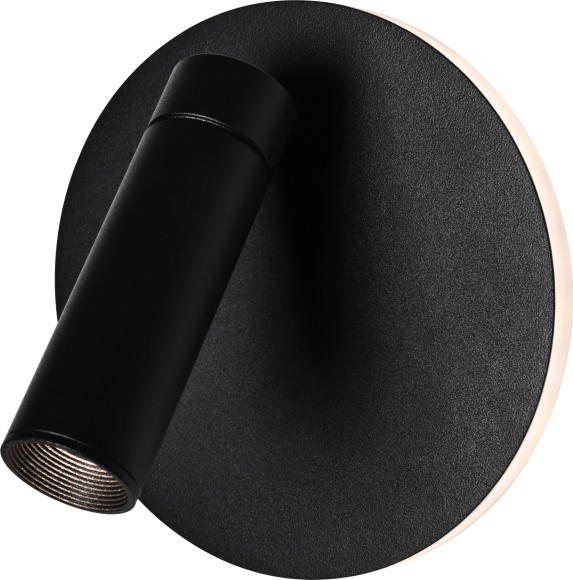 WL55 BK Декоративная подсветка светодиодная ЭРА EDGAR WL55 BK для интерьера COB 5Вт/SMD 7Вт 4000К черный IP20