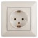 Б0043341 4-206-02 Intro Розетка 2P+E Schuko со шторками, 16А-250В, СУ, Solo, сл.кость (10/200/1600)
