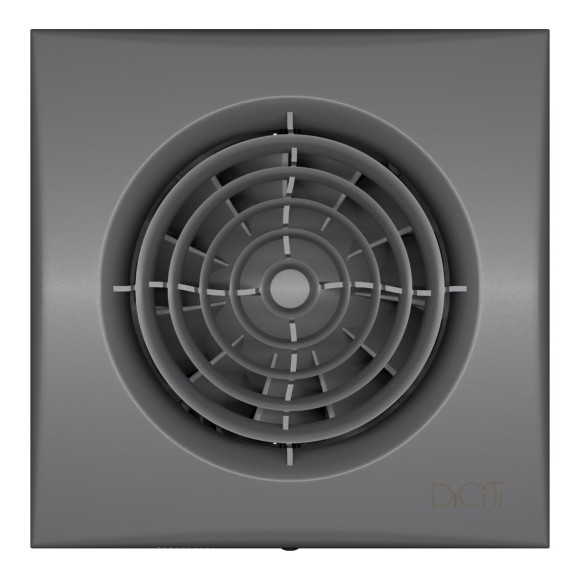 AURA 4C Dark gray metal Вентилятор накладной AURA D100 обратный клапан Dark gray metal DICITI