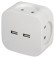 Б0049532 Разветвитель электрический ЭРА SP-4-USB-W на 4 розетки + 2xUSB 2400mA, без заземл 10А (белый)