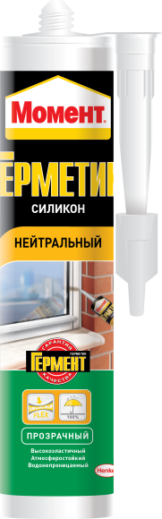 3000275 Герметик Момент 3000275 силиконовый нейтральный прозрачный 280 мл.