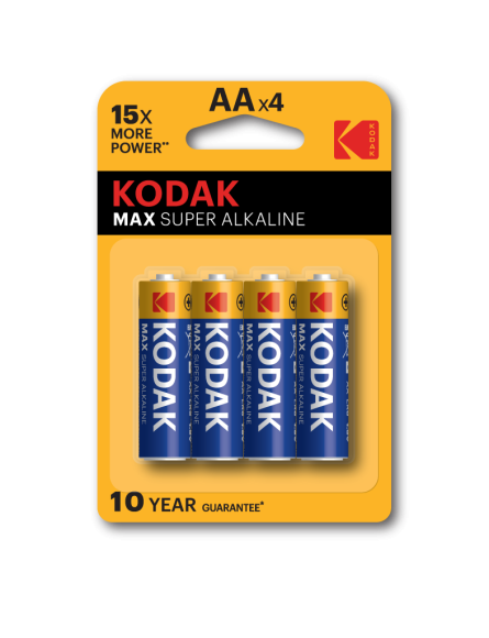 Б0005120 Батарейки Kodak LR6-4BL MAX SUPER Alkaline [KAA-4] (80/400/17600)